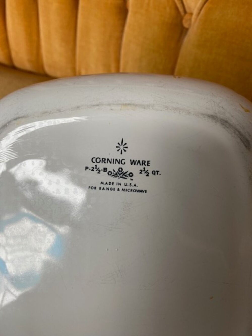 Corning Ware Blue Cornflower 2.5 Qt Casserole Dish P-2 1/2-B w/ Lid P-9-C-1 - Picture 6 of 8